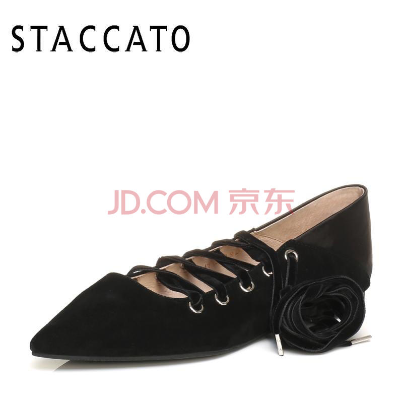 STACCATO/˼¼ÓͼÇïר¹ñͬ¿îºÚÉ«°ó´øÔªËØÇ³¿ÚŮЬ9UG47CQ7 dzºÚ 33