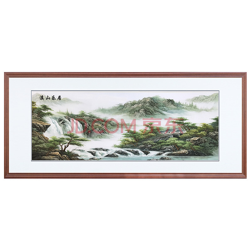 马祥英 苏绣手工精品 真丝挂画《溪山乐居》【吴韵匠汇】