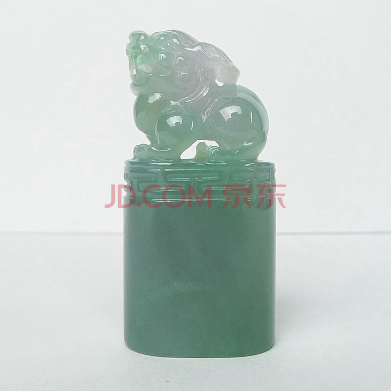 玉聚福珠宝-翡翠貔貅印章31.59g