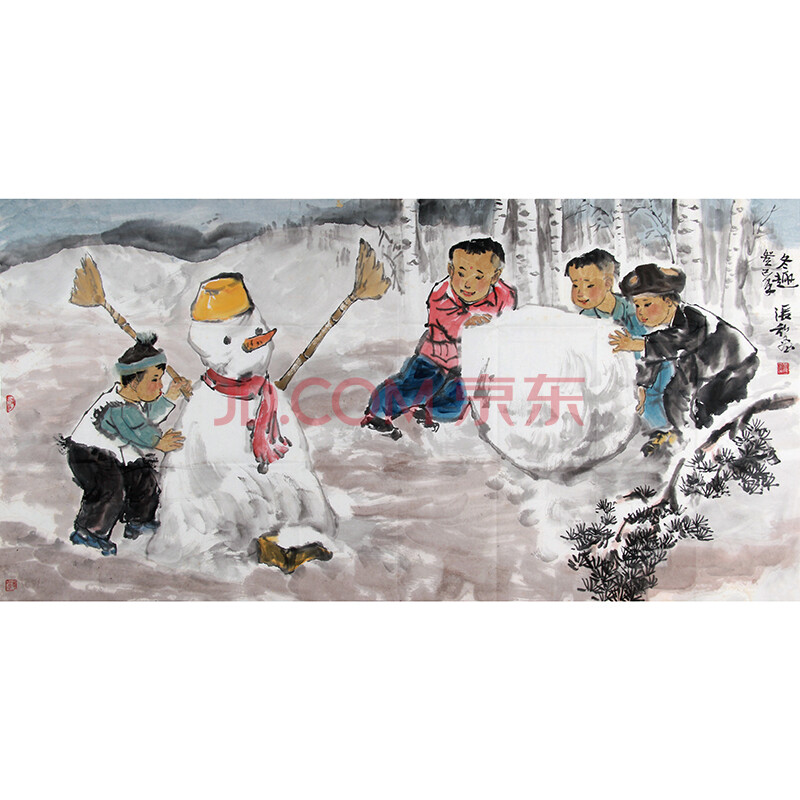 中国美术家协会会员 张弘《冬趣》