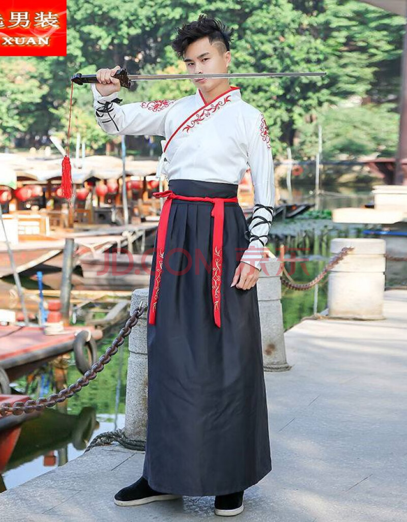 【古风侠客刺绣汉服】汉服男士明宋制武侠客古魏晋中国风服装全套仙气