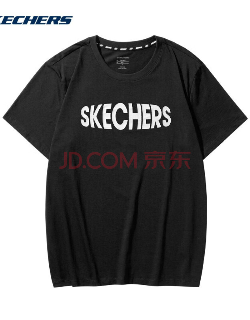 斯凯奇(skechers)21春夏新男女针织圆领舒适t恤休闲柔软印花衣服l121