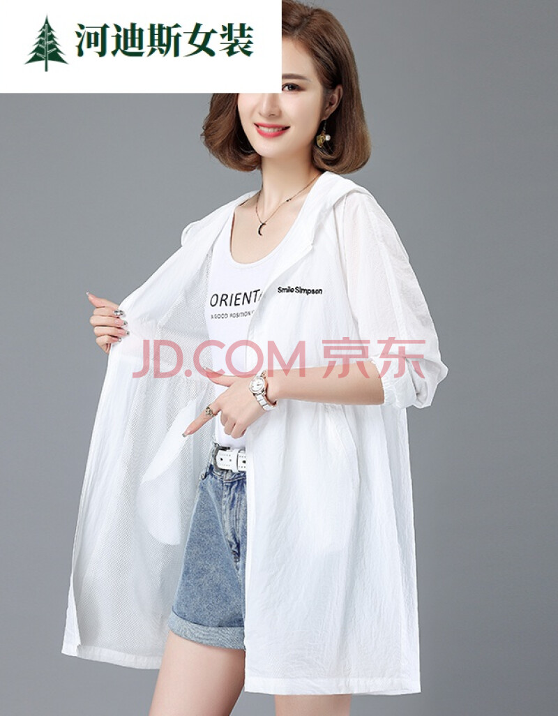 老年人防晒衣女中年妇女防晒衣轻薄透气上衣服2021新款中老年人女中长
