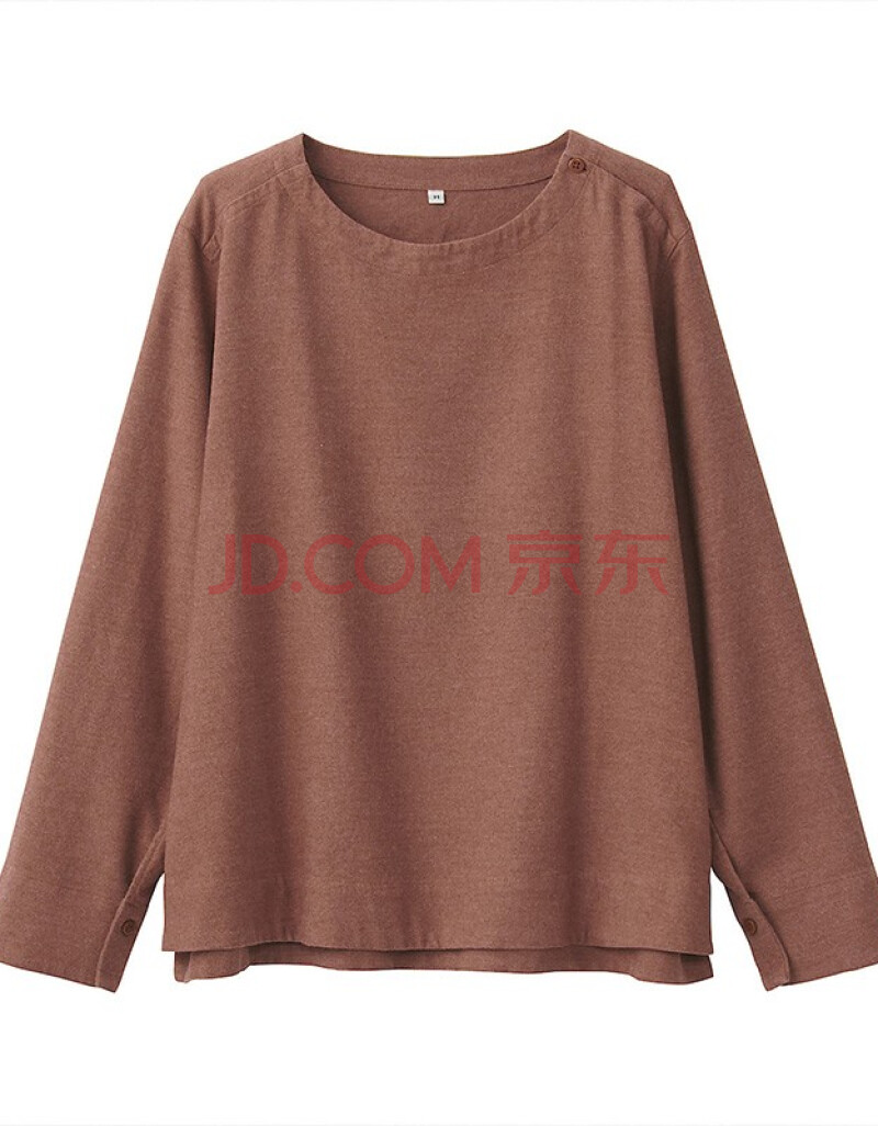 女装 t恤 无印良品(muji) 无印良品 muji 女式 法兰绒 罩衫 砖红色 xl