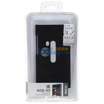 洛克（ROCK）诺基亚NOKIA N9 nakedshell裸壳 超薄（黑色）