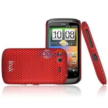艾美克（IMAK) 超薄网格彩壳红色 适用于HTC Desire S G12 S510e