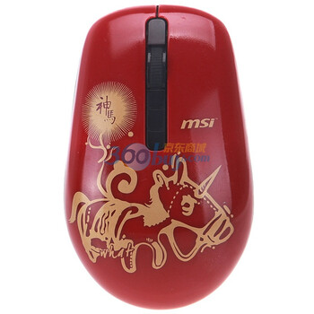 微星（msi ）M3230 蓝影 潮语随变2.4G无线鼠标 水转印（三合一）