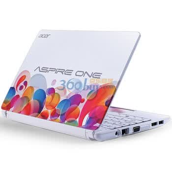 宏碁（acer）AOD270-261BLw 10.1英寸笔记本电脑 （N2600 1G 320G 摄像头 Win7 LED背光丽镜宽屏) 彩球版