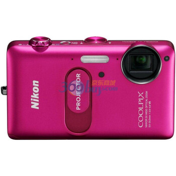 Nikon 尼康 COOLPIX s1200pj 便携数码相机 粉色（5倍光变、28mm广角、可投影）