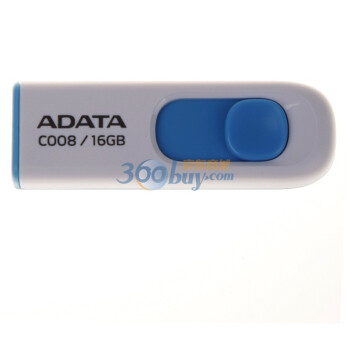 威刚（ADATA) C008 日系简约闪存盘 16GB 白蓝