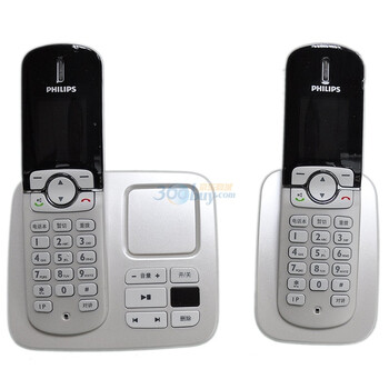 飞利浦（PHILIPS） DCTG575DUO 2.4G 数字无绳电话子母机30分钟语音答录和通话录音白色