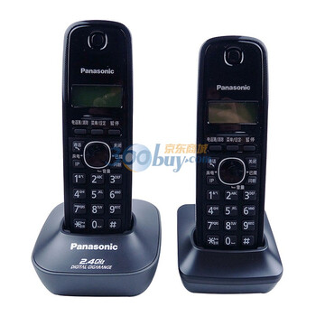 松下(Panasonic) KX-TG12CN-2 2.4G 数字无绳电话机（碳色灰）