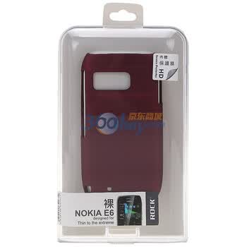 洛克（ROCK）NOKIA诺基亚 E6 nakedshell裸壳（酒红色，超薄）