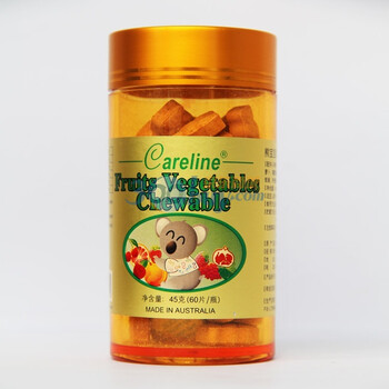 Careline凯灵熊宝宝果蔬咀嚼片750mg*60片