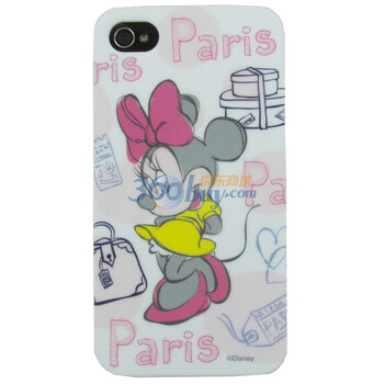 迪士尼(Disney) IPH4031407WD iPhone 4G/4GS专用可爱米妮保护壳 (白)(赠iPhone 4保护膜一张)