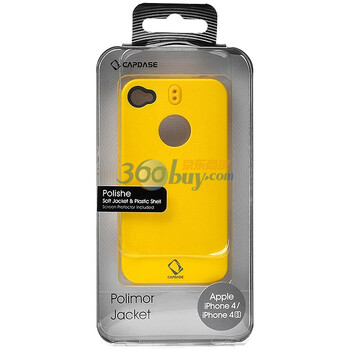 卡登仕（Capdase）iphone 4s经典玲珑胶套(黄色) 手机保护套 适用于iphone 4/iphone 4s