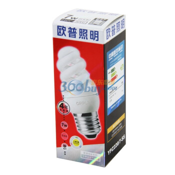 欧普节能灯全螺-7W-E27日光色3支装
