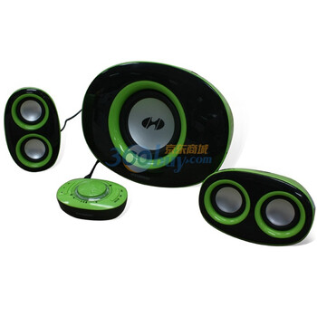 现代（HYUNDAI）F-320A 具有线控 LINE 支持SD USB 电脑 MP3等多种音源设备 2.1音响 绿色