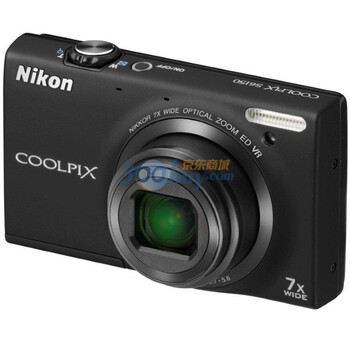 尼康（Nikon） COOLPIX S6150 便携数码相机 黑色（1602万像素 3寸屏 7倍光变 28mm广角 滤镜）