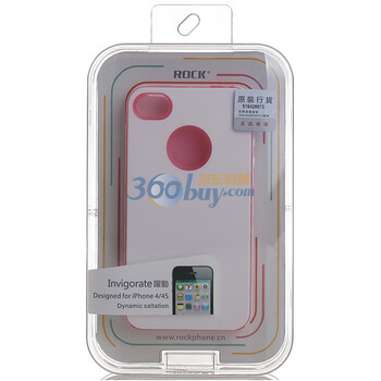 洛克（ROCK）苹果iphone4 4s 跃动系列（白间粉红）