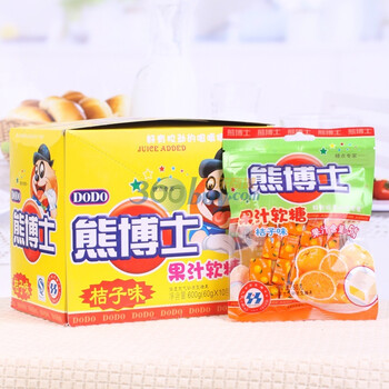 徐福记熊博士果汁软糖桔子味60g*10