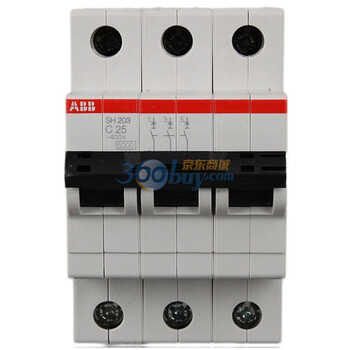 ABB 微型/小型断路器/空开 三开 25A SH203-C25