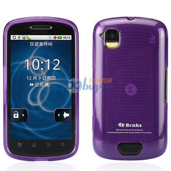 邦克仕（Benks）Magic Jelly移动数码产品专用保护壳（适用于摩托罗拉 MOTOROLA XT882透紫色）