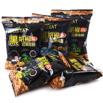 中国台湾张君雅小妹妹黑胡椒拉面条饼65g*5袋