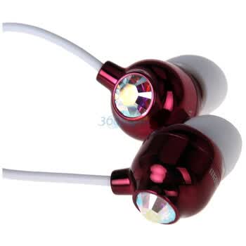 麦克赛尔（Maxell）HP-CN11CC-MRE 酒红耳机 施华洛世奇水晶系列 酒红色