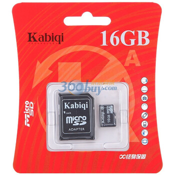 卡士奇（kabiqi）16G MicroSDHC(TF)存储卡 （Class4）特惠装 带SD适配器