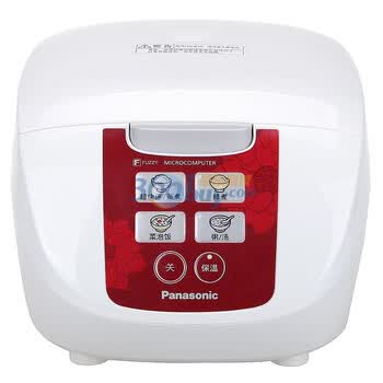 松下（Panasonic）电饭煲 SR-DF181-R 牡丹红色 4.8L远红外黑锅 一键通操作模式 操作面斜面设计