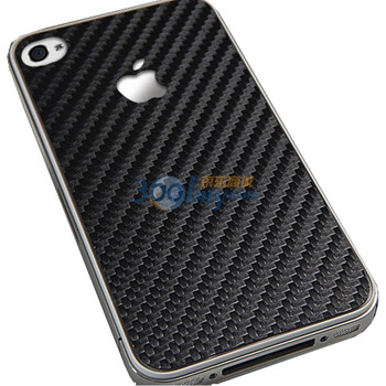 SGP Skin Guard iPhone4 皮质背贴 黑色编织