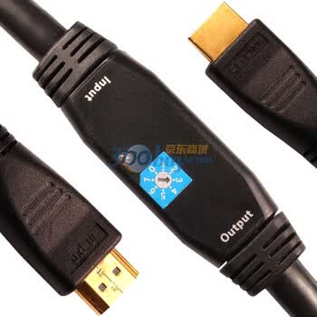 CE-LINK 2016 HDMI数字高清线 HDMI线 35米 带信号放大器 工程级 黑色