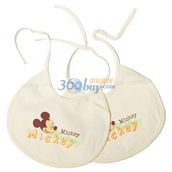 Disneybaby迪士尼宝宝米奇系带口水巾*2（黄色）10ZD-42P1