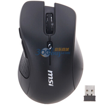 微星（msi ）M3260 蓝影 无线2.4G鼠标 （哑黑）