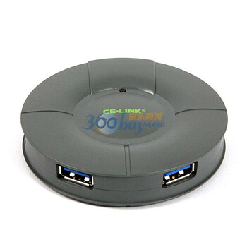CE-LINK 4014 USB 3.0 4口集线器 HUB 支持同步连接4款USB设备（灰色）