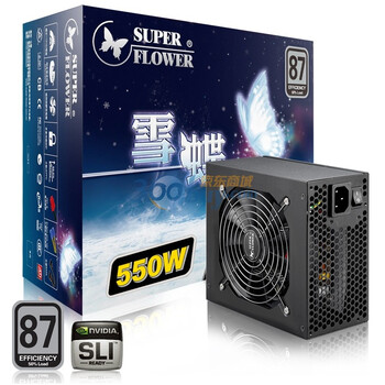 振华（SUPER FLOWER）雪蝶550 SF-550P14XP（BK）电源（支持背走线/主动式PFC/12CM液压风扇/宽幅电压）