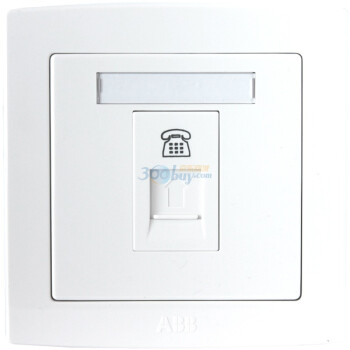 ABB 德韵 solo linear 一位四芯电话插座 RJ11 AL321