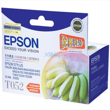 爱普生（Epson）T052彩色墨盒 C13T052080BD（适用color400/440/460/600/640/660）