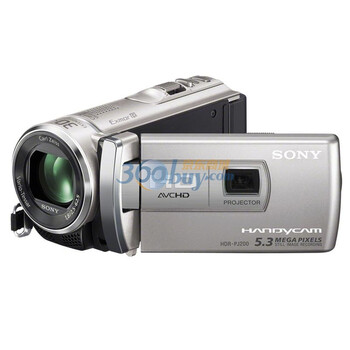 索尼（SONY） HDR-PJ200E 高清数码摄像机 银色（150万像素 25倍光变 2.7寸屏）