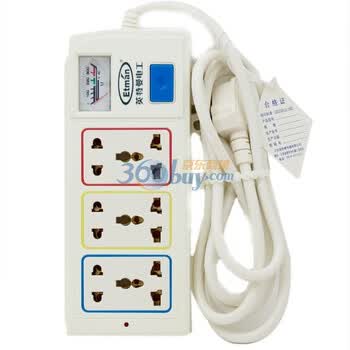 英特曼（ETMAN） ETM15C 六位指电针带开关多用插座 2米