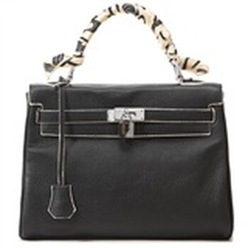 浪美双面佳人系列浪漫丝巾女士两用包黑色1108010024