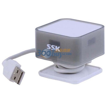 飚王（SSK） USB 2.0 HUB 彩晶 SHU020 四口（灰色）