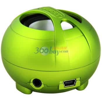 DBEST PS4008MP3音箱（TF卡）橡胶封釉绿色 适用于MP3/MP4播放器/手机/平板电脑/笔记本电脑/台式电脑