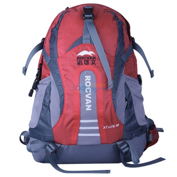 诺可文户外高透气30L人体工学登山包 B108(枣红色)