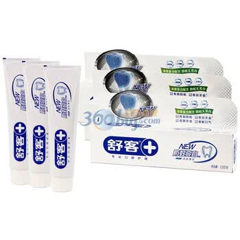 Saky舒客专业口腔护理防蛀亮白牙膏120g 三支装（本草复合配方，防蛀又亮白）