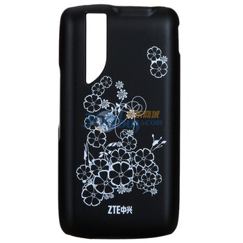 中兴（ZTE）SV811 原装手机PC保护壳_中国风花卉 橡胶黑 适用于中兴V880/U880/N880