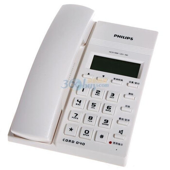 
                                        
                                                                                飞利浦(PHILIPS）电话机座机 固定电话 办公家用 免提通话 免电池 来电显示 CORD040白色 一年质保                