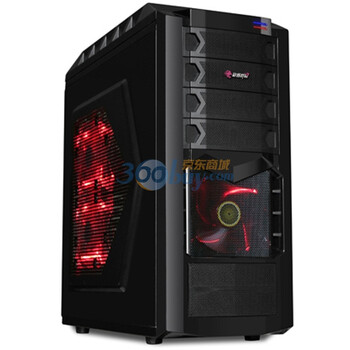 游戏悍将（Game Demon）白鲨红灯 中塔机箱 黑色