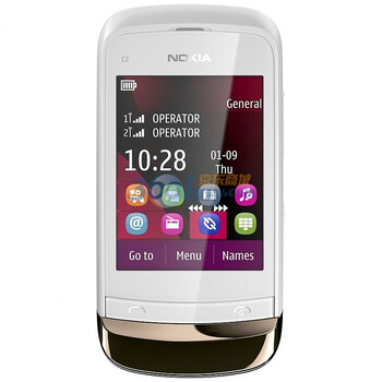 诺基亚（NOKIA）C2-03 GSM手机（镀金白）双卡双待